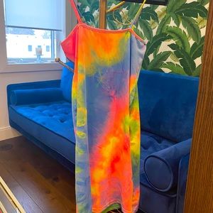 Tie dye mini dress